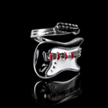 Electric Guitar Ring – Silver-Tone Adjustable Music Ring for Guitar Lovers