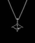 Silver Bow & Arrow Pendant Necklace